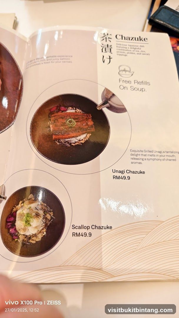 Chazuke Menu