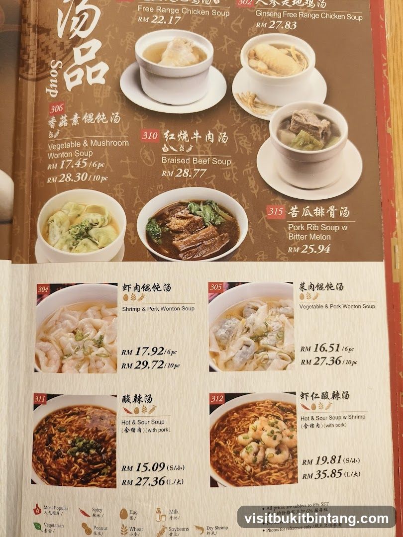 Soup Menu