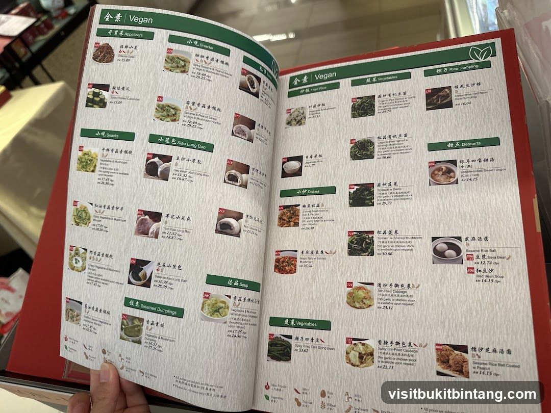 Vegan Menu