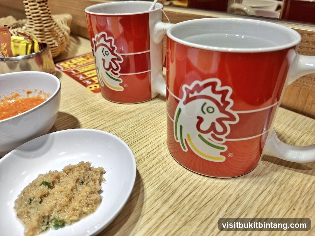 Table Setting with Mugs and Condiments