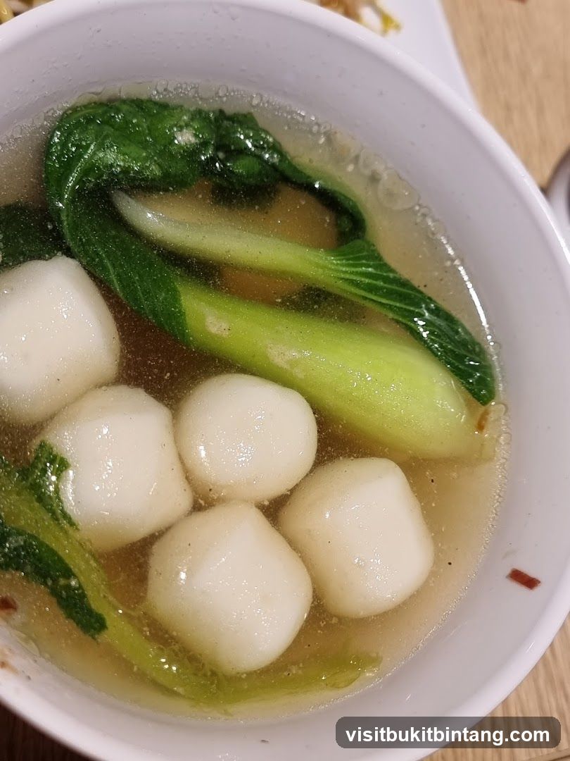 Fish Ball Soup with Bok Choy