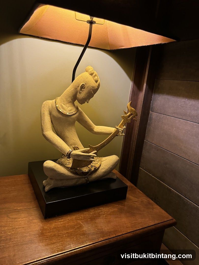 Statue on a wooden table