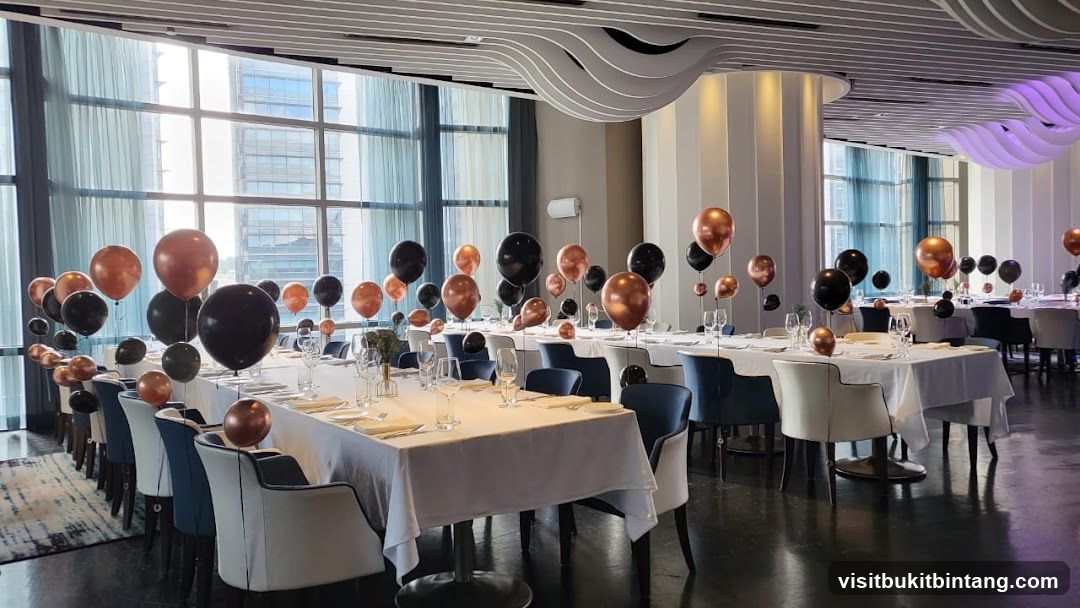 Event Space Decorated with Balloons