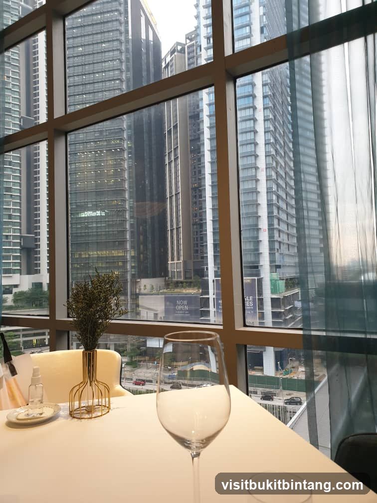 Restaurant Table with City View