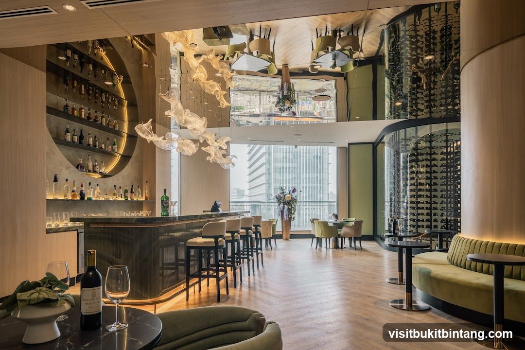 Elegant Bar Interior with Wine Display