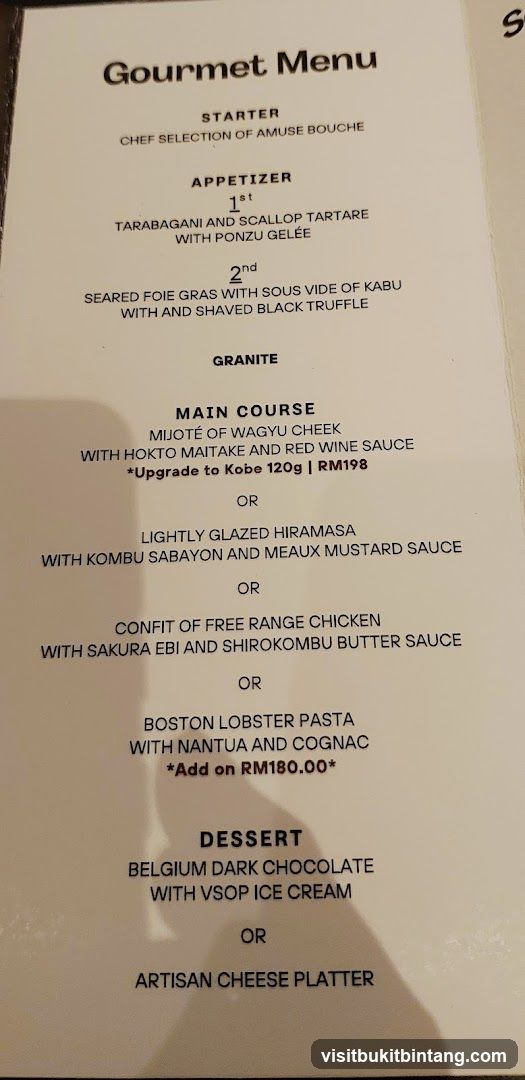 Gourmet Menu