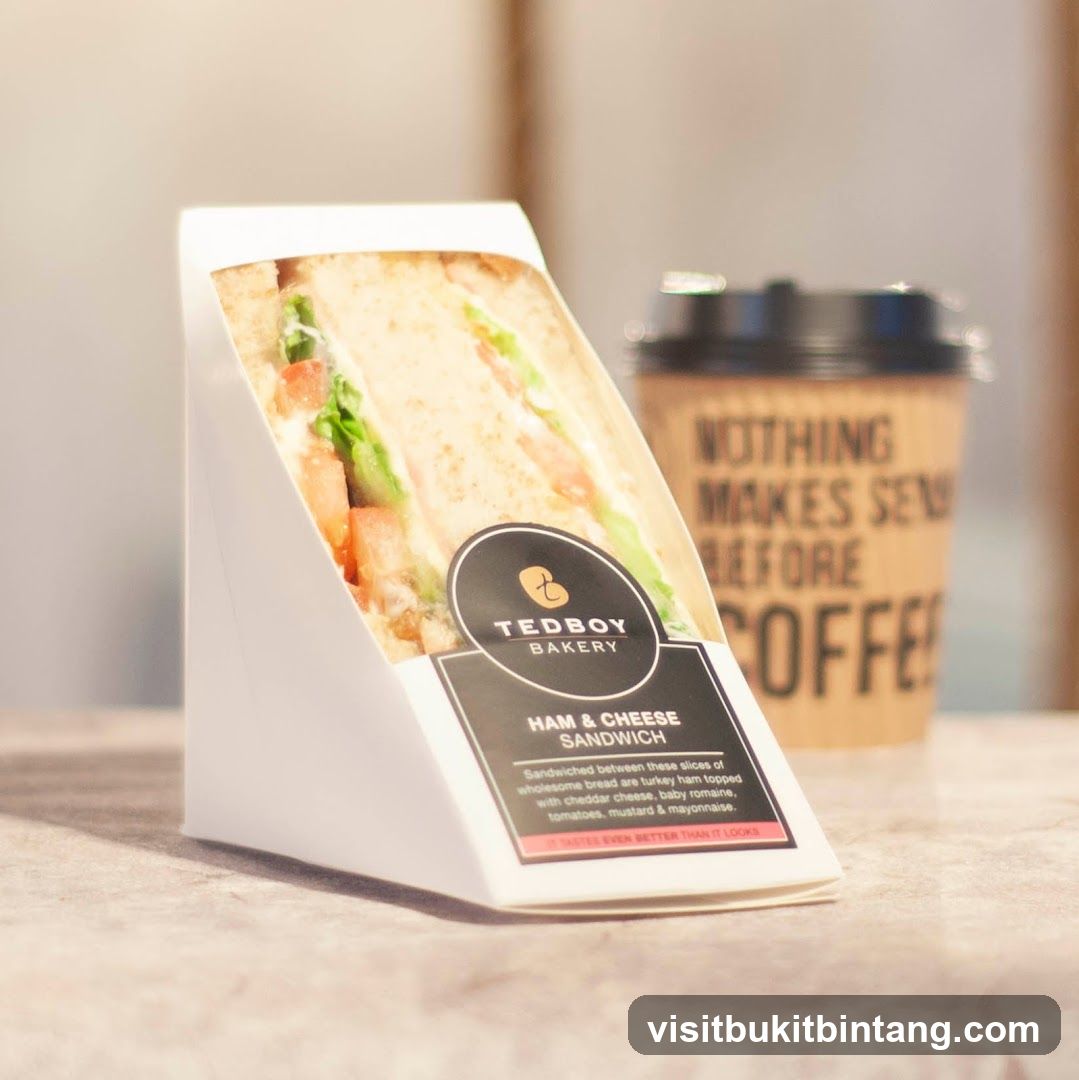 Ham & Cheese Sandwich and Coffee