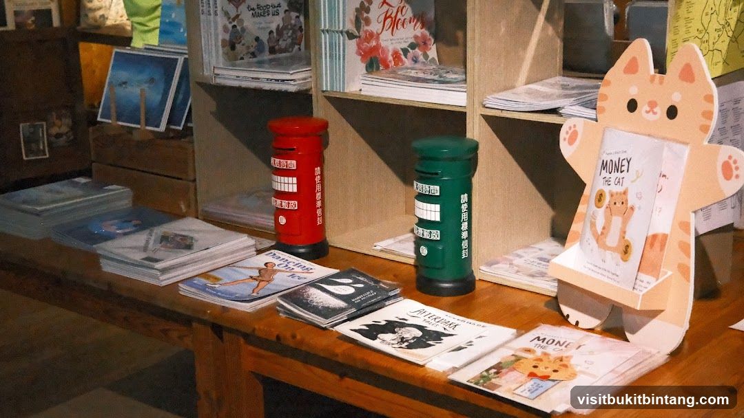 Books and decorative items on a shelf
