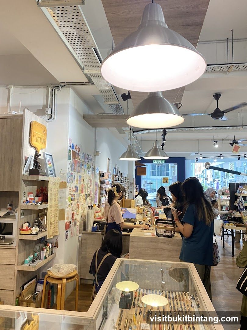 Interior of a stationery shop