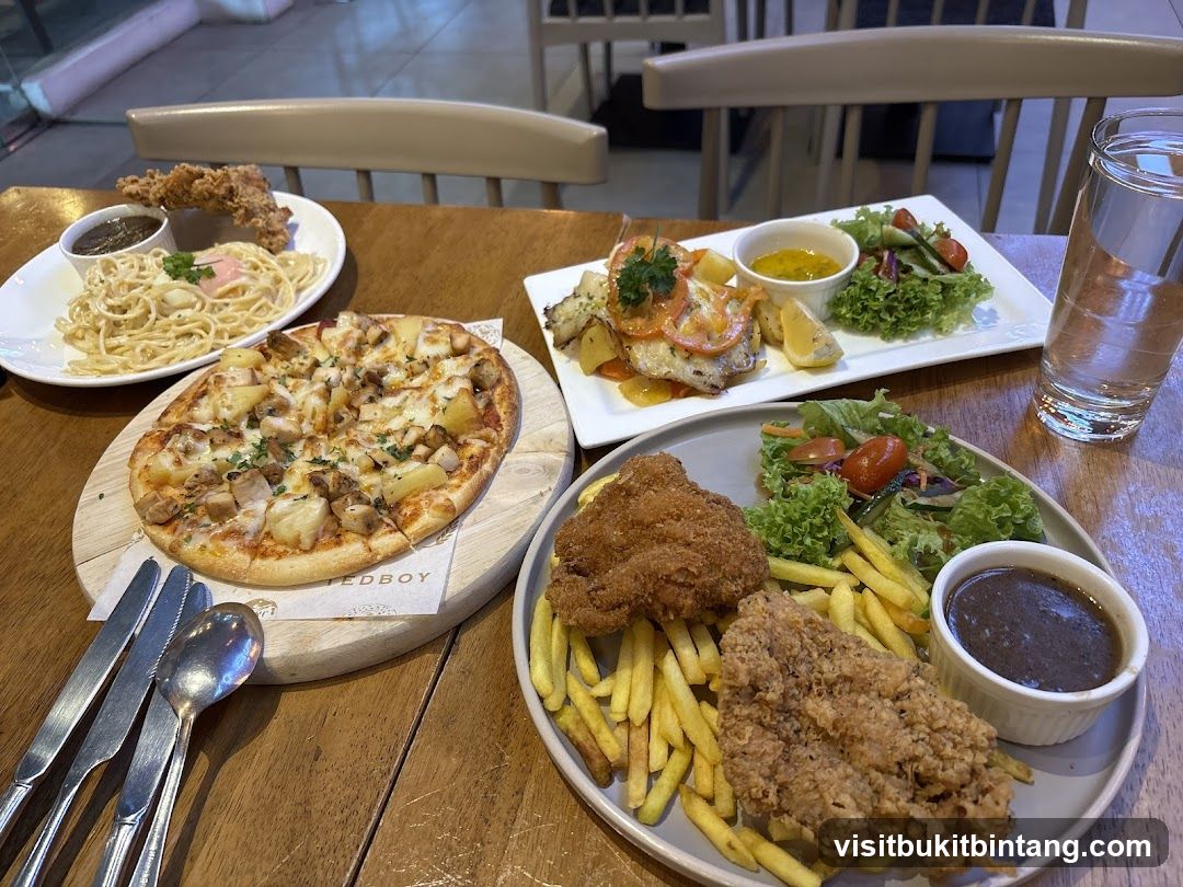 Table with various dishes