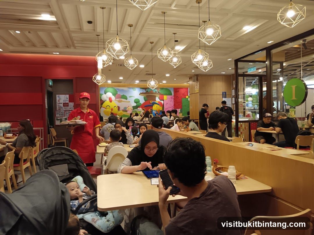 Restaurant Interior with Diners and Staff