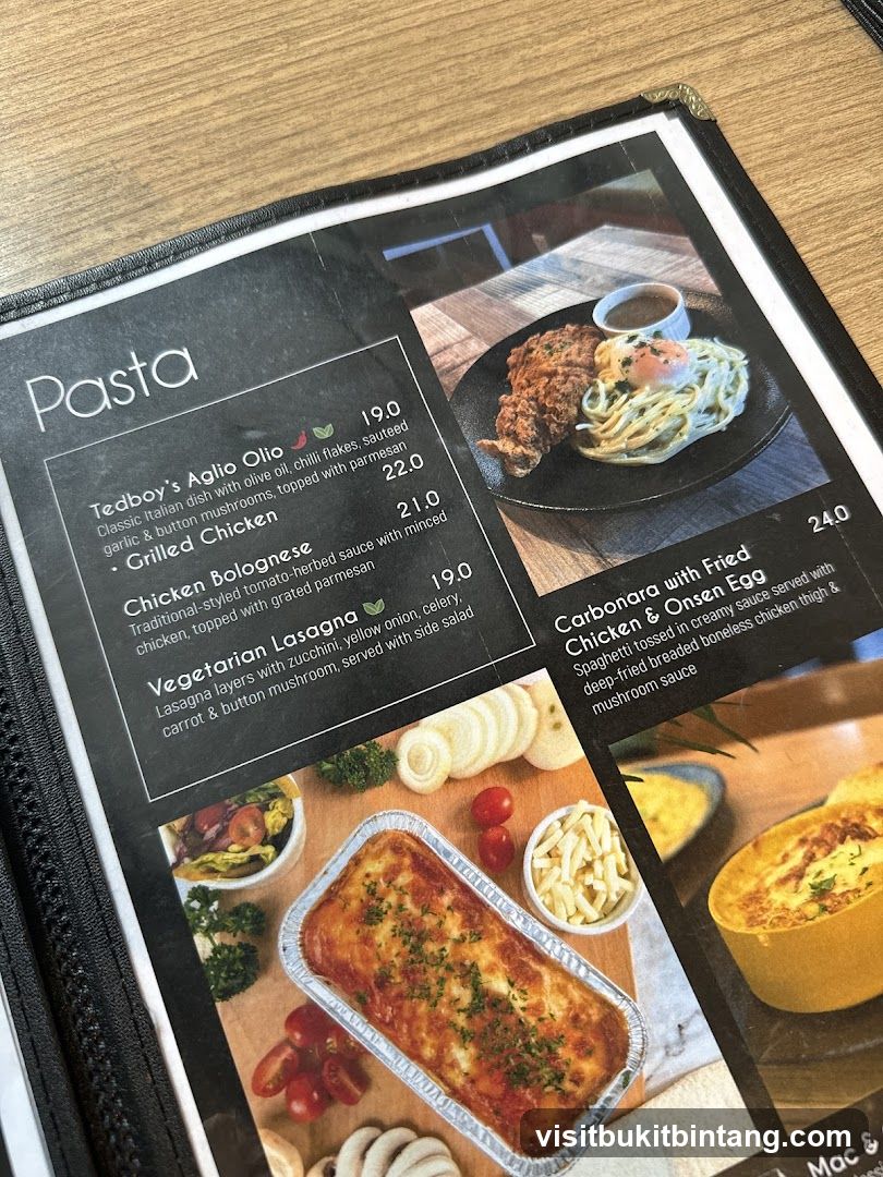 Pasta Menu