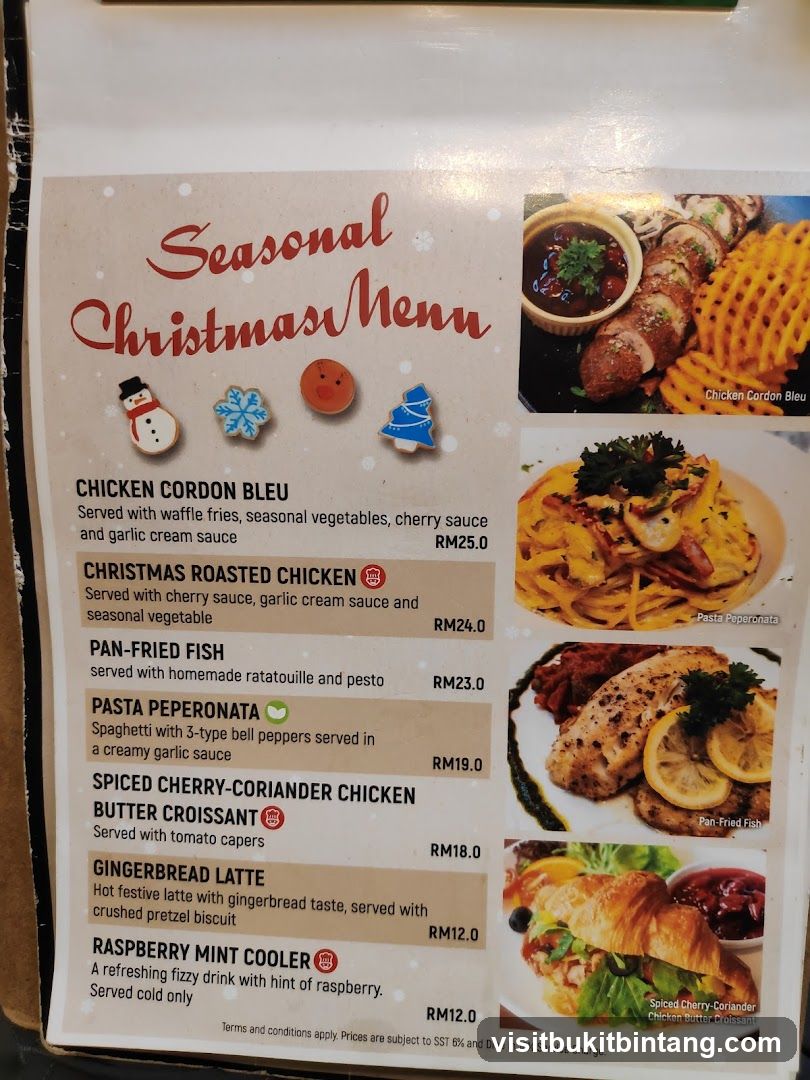 Seasonal Christmas Menu