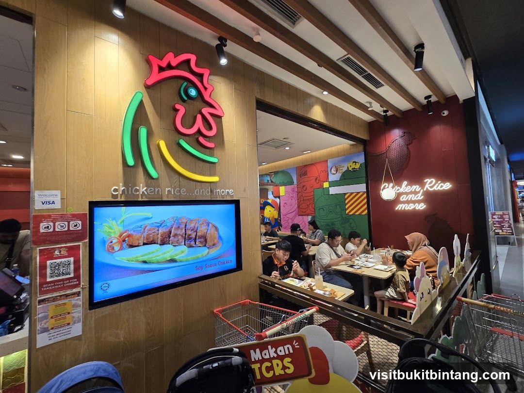 Restaurant Interior with Chicken Rice Signage