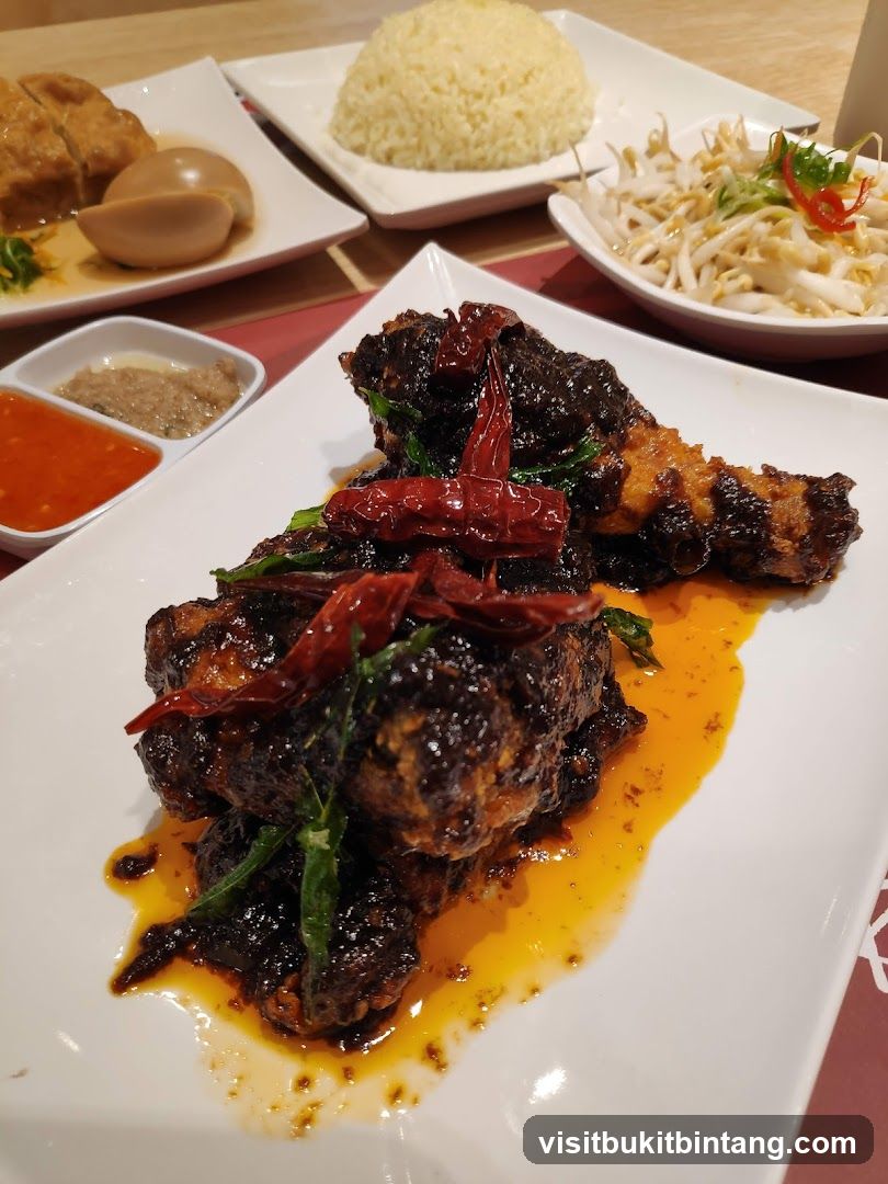 Spicy Chicken Dish with Sides