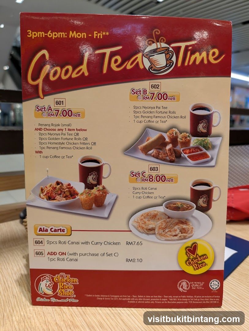 Good Tea Time Menu