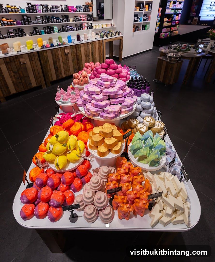Bath Bombs and Soaps Display