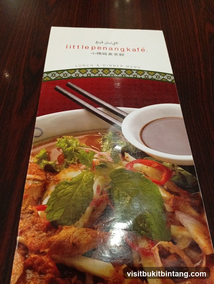Little Penang Kafe Lunch & Dinner Menu