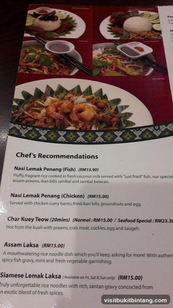 Chef's Recommendations