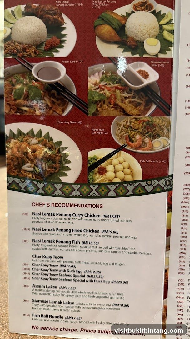 Chef's Recommendations