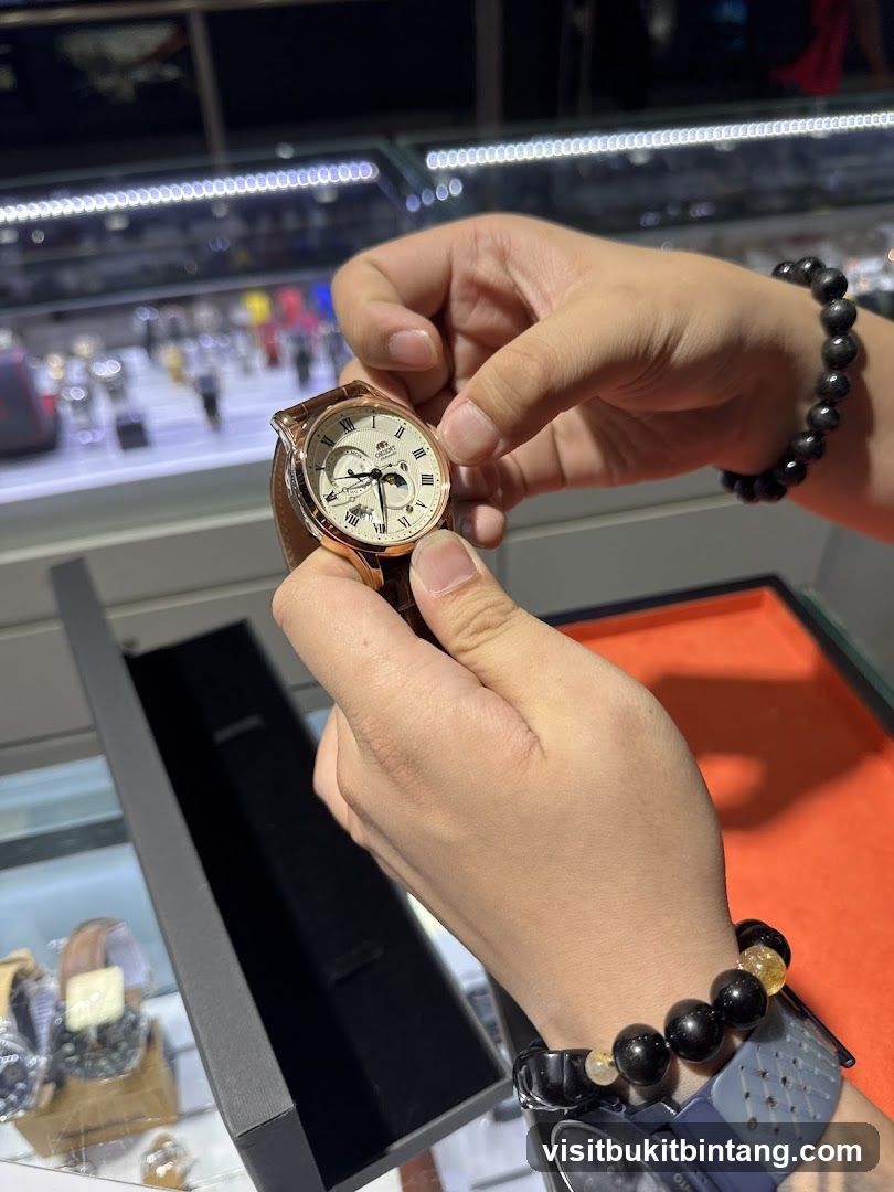Person holding a watch