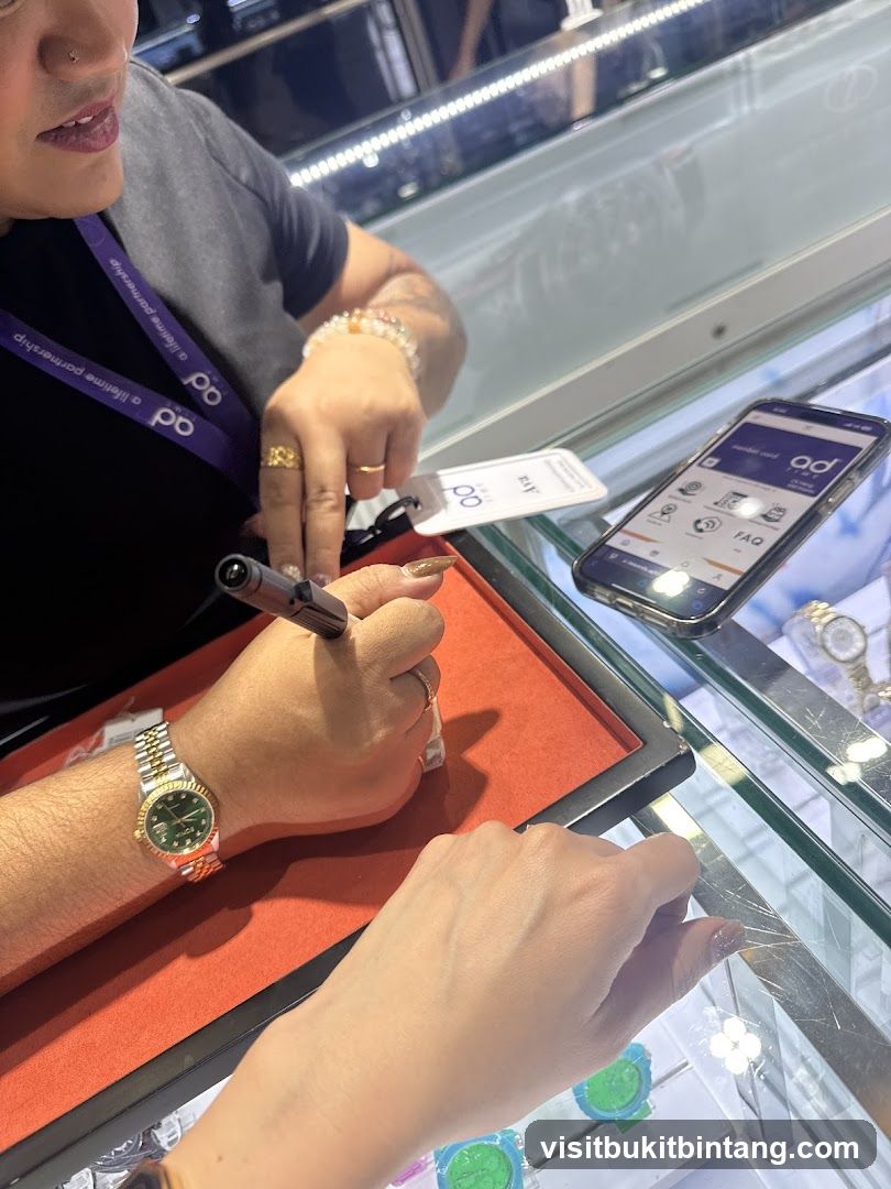 Customer Signing Document at Jewelry Store
