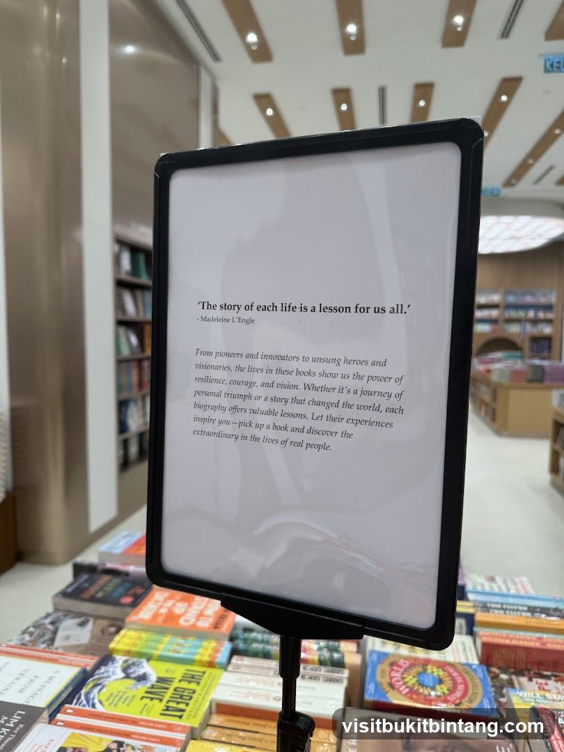 Bookstore Display with Quote