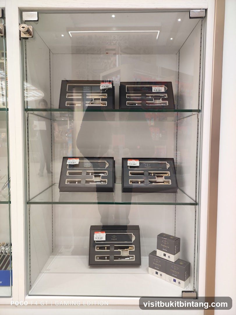 Display Case with Parker Pens