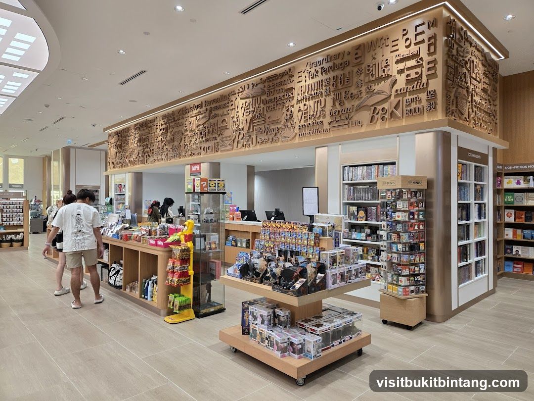 Bookstore Interior with Merchandise Displays