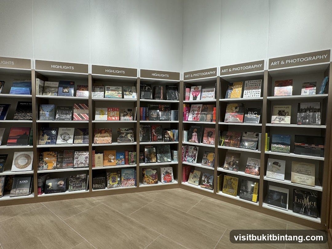 Bookshelves with books