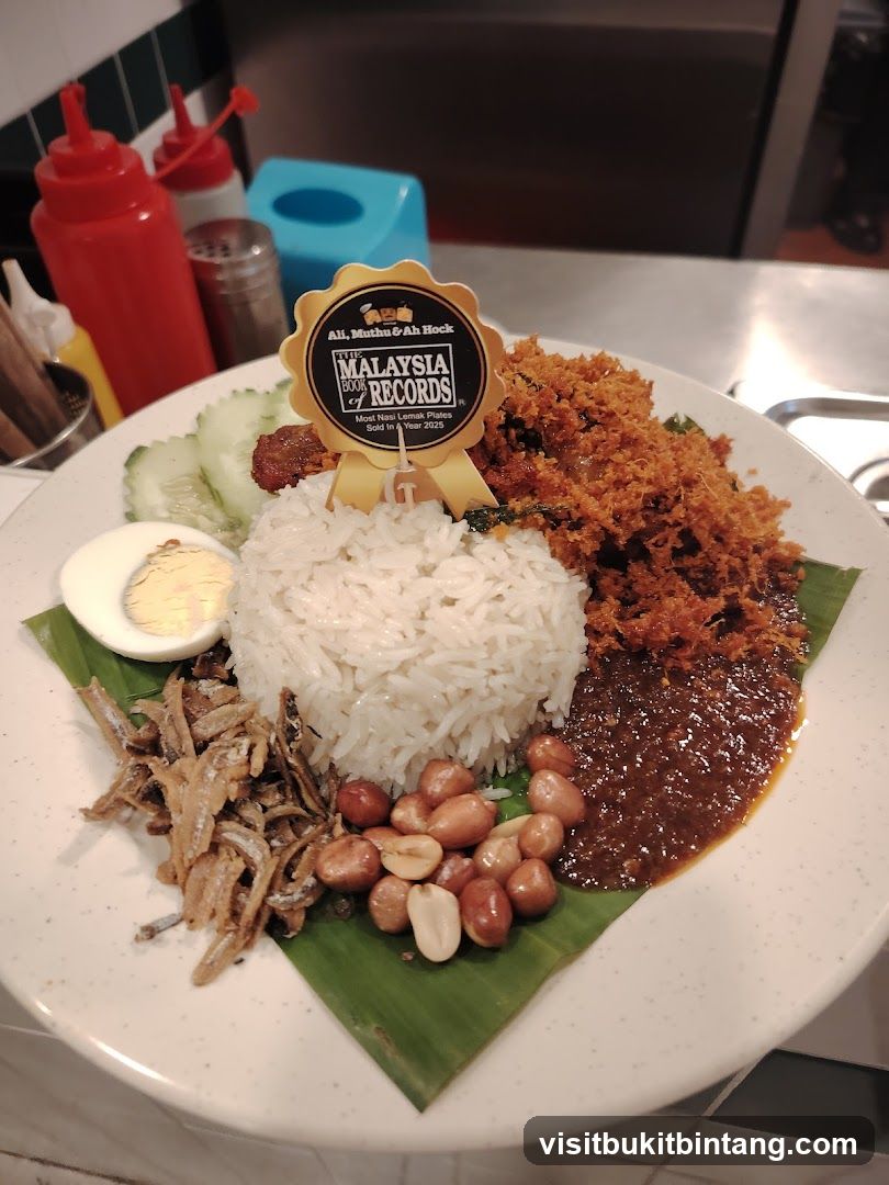 Nasi Lemak Plate with Malaysia Book of Records Award
