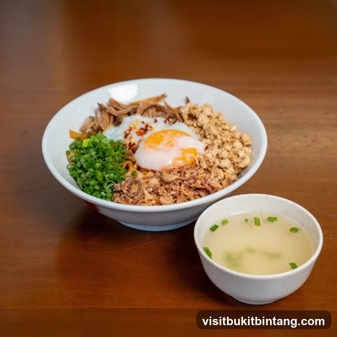 Noodle Dish with Egg and Soup