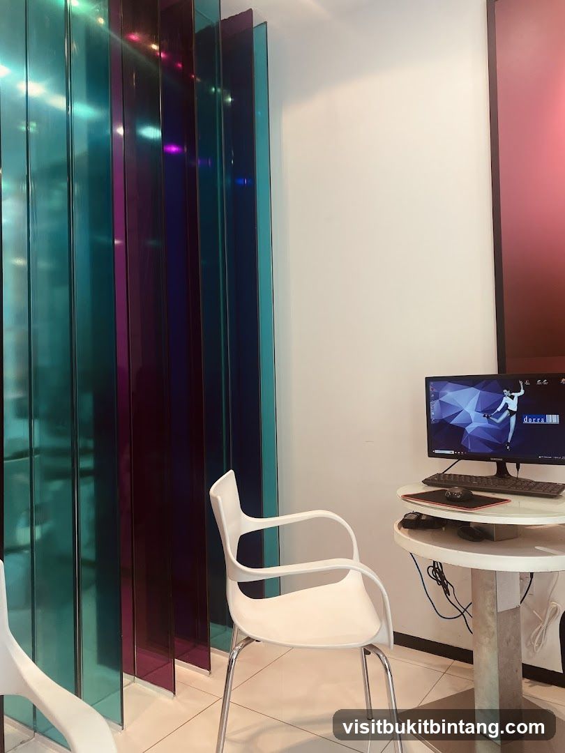 Modern Waiting Area with Computer
