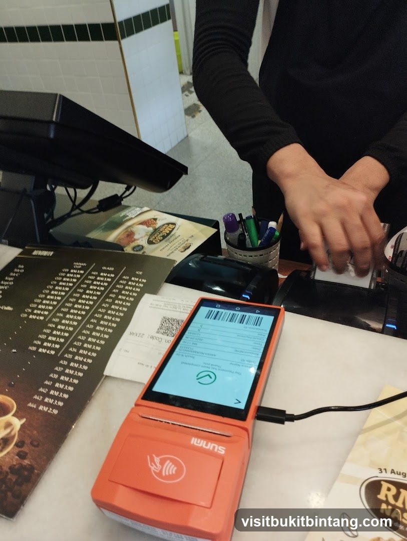 Payment Terminal and Menu