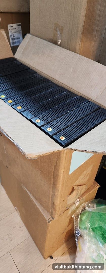 Box of black grates