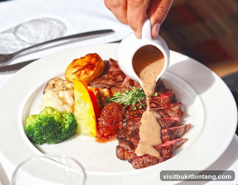 Steak Dinner with Sauce