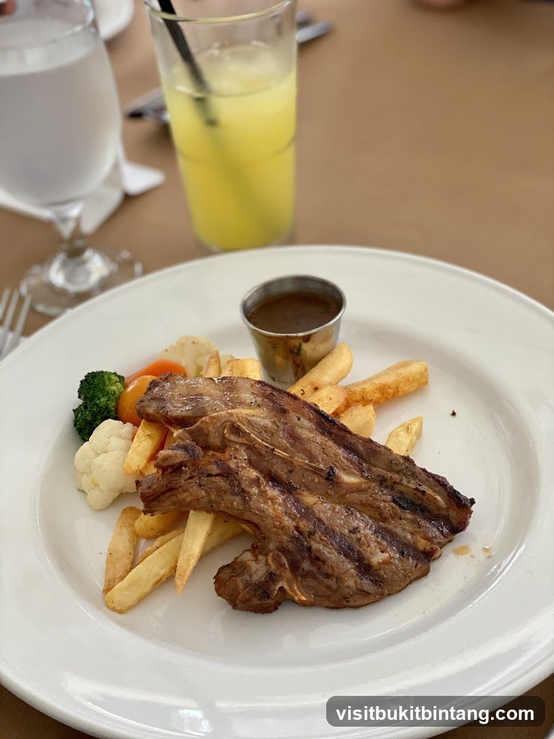 Lamb Chops with Fries and Vegetables