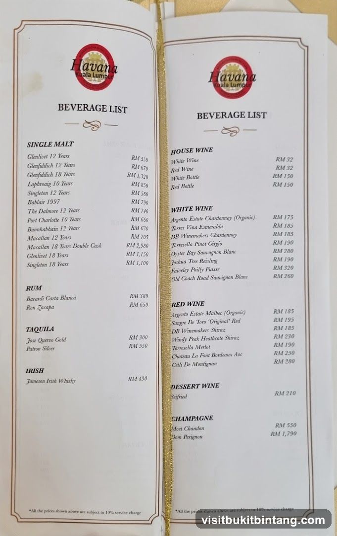 Beverage List