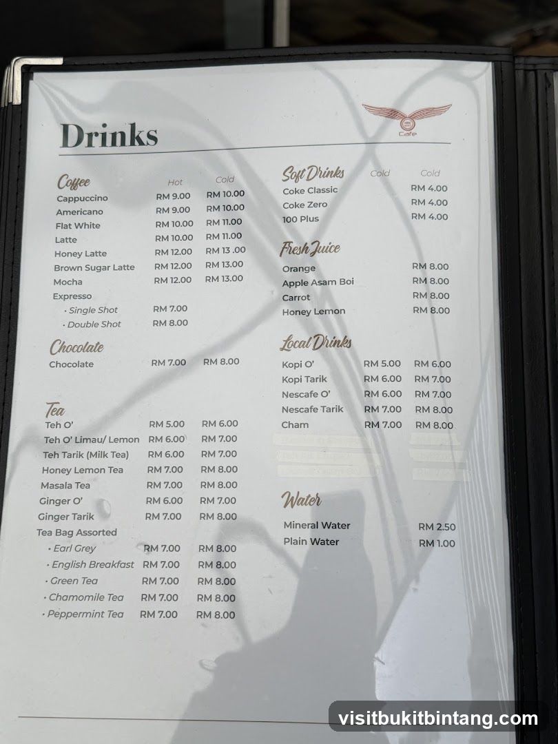 Drinks Menu