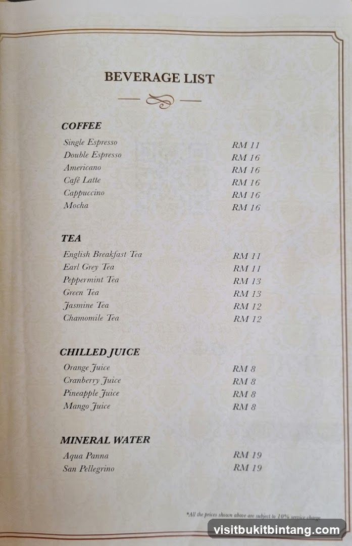 BEVERAGE LIST