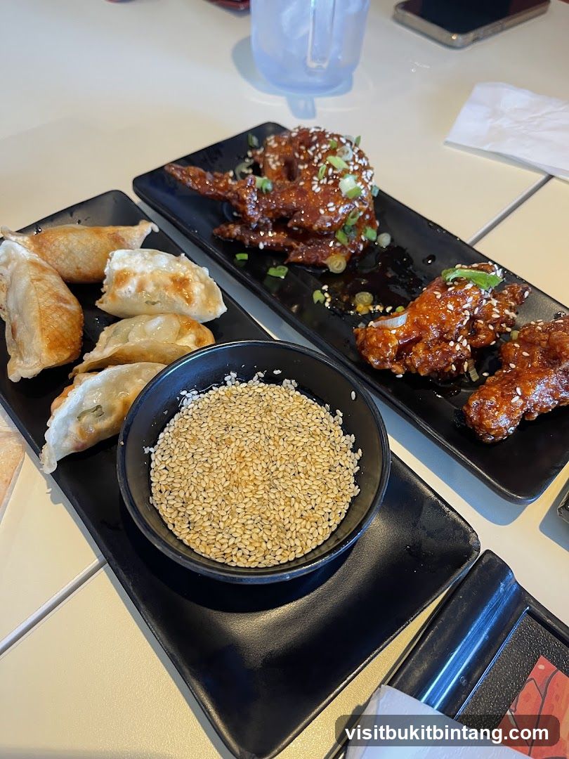 Fried Dumplings and Glazed Wings