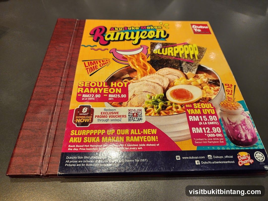 DubuYo Ramyeon Menu