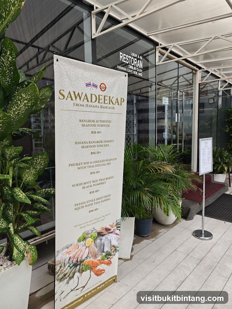 Sawasdeekap From Havana Bangkok Menu