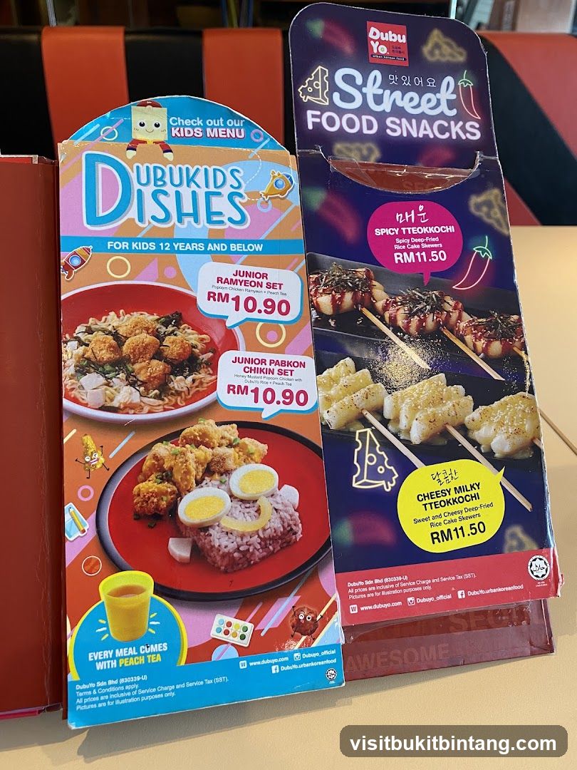 Dubu Yo Street Food Snacks & Kids Menu