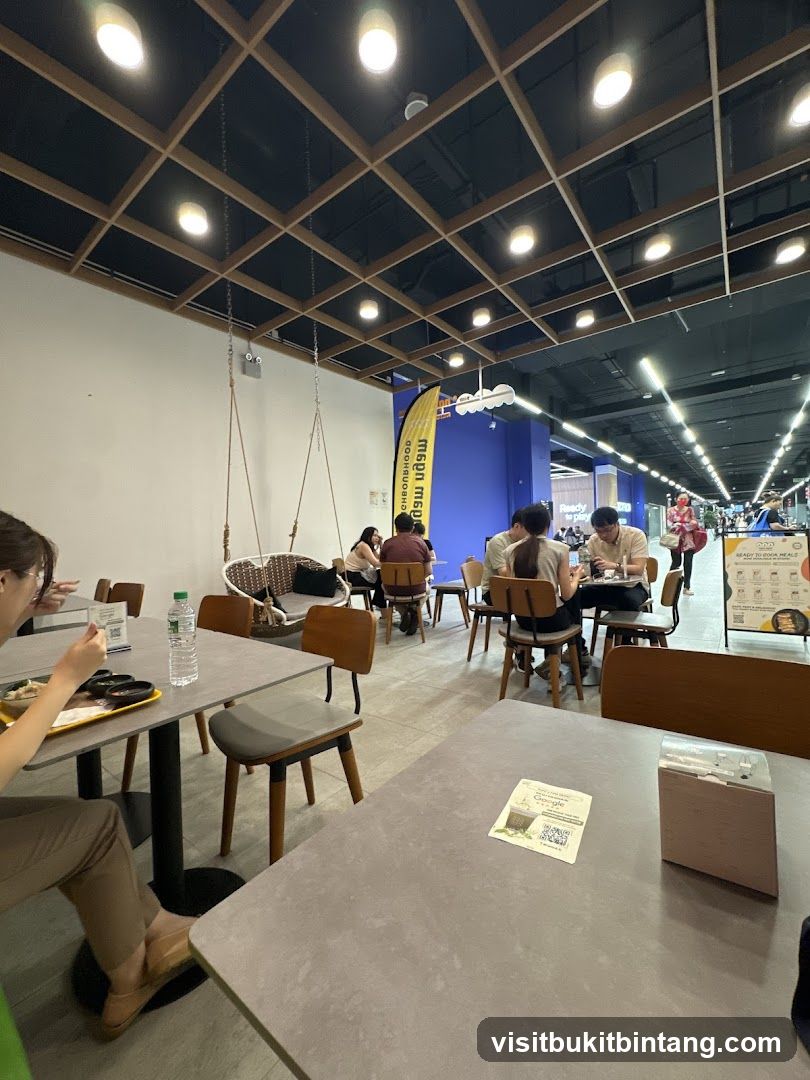 Cafe Interior with Seating and Decorations