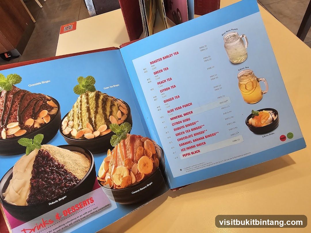 Drinks & Desserts Menu