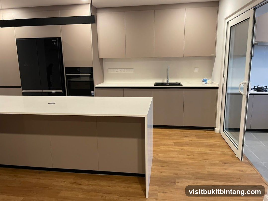 Modern Kitchen Island and Countertops