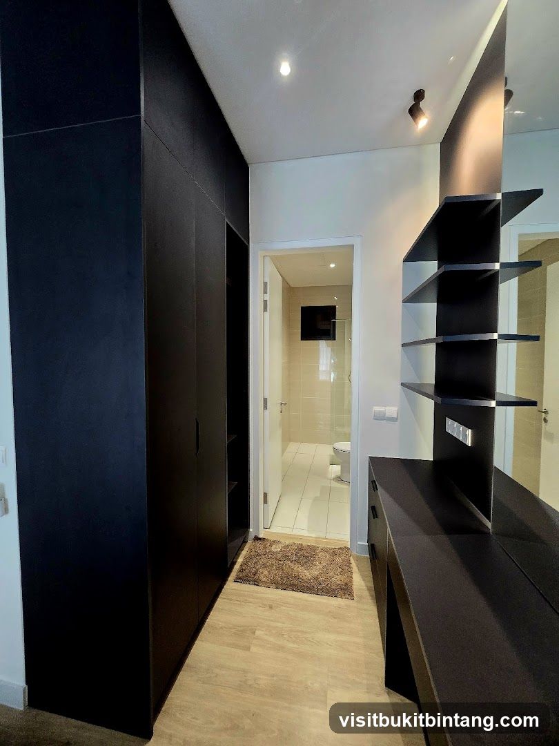 Modern Dressing Room with Ensuite Bathroom