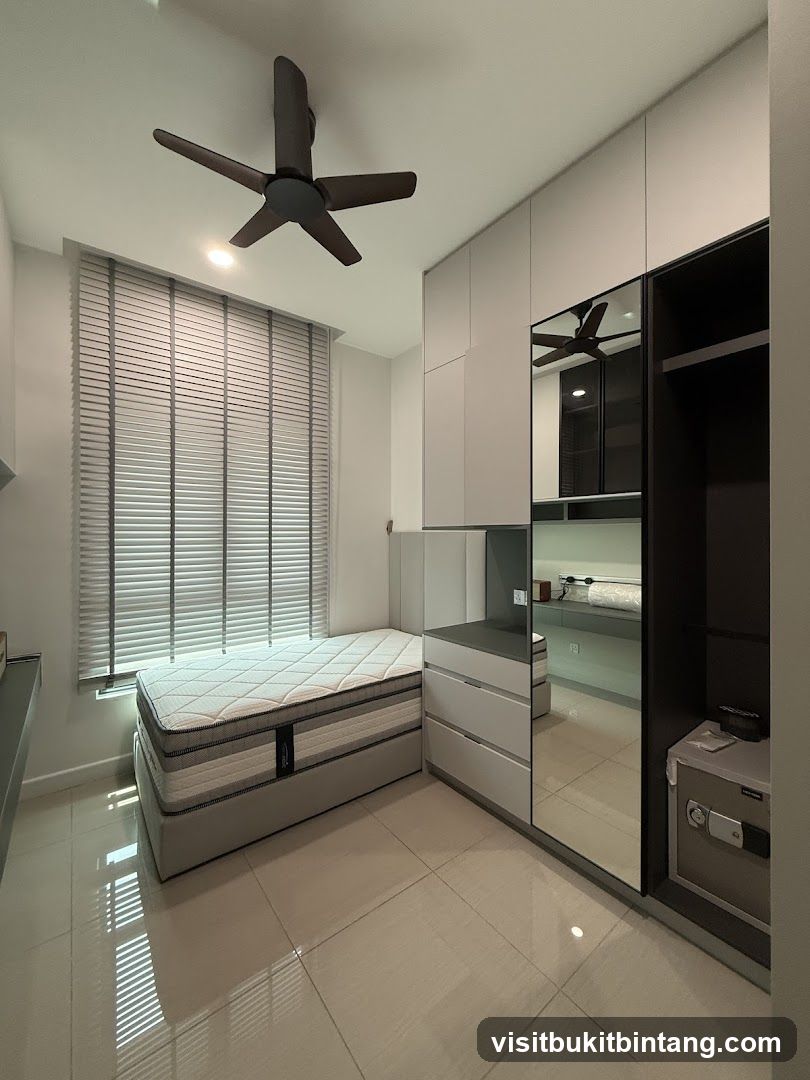 Modern Bedroom with Built-in Wardrobe