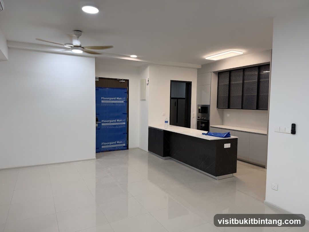 Modern Kitchen and Living Area